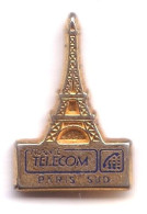 X167 Pin's FRANCE TELECOM Paris Sud Tour Eiffel Qualité Arthus Signé ATC Achat Immédiat - Telecom De Francia