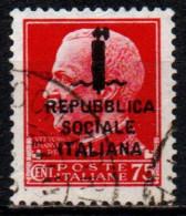 1944 Repubblica Sociale: "imperiale" Soprastampata 75 Cent. Usato - Used