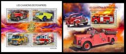 NIger  2023 Fire Engines. (130) OFFICIAL ISSUE - Sapeurs-Pompiers
