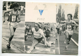 ATHLETISME Carte Double Voeux Pour 1982 De La Fédération  Francaise D'Athlétisme   D08 2021 - Athlétisme