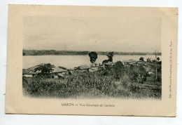 GABON  SAMKITA Vue Large Maisons Du Village Bord Riviere 1923 écrite Timbrée  CACHET Trésorier  André Mullier   D09 2021 - Gabon