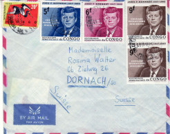 CONGO KINSHASA 1965 AIRMAIL LETTER SENT TO DORNACH - Storia Postale