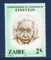 Zaïre, **, Yv 979, Mi 641, Einstein, - Albert Einstein