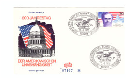 FDC BONN 13 MAI 1976+ AMERIKANISCHEN UNABHANGIGKEIT - Otros & Sin Clasificación