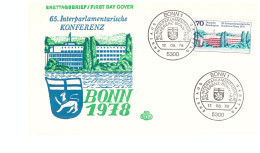 FDC BONN 17 AOUT 1978 INTERPARLAMENTARICHE KONFERBNZ - Sonstige & Ohne Zuordnung