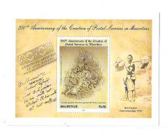 Mauritius 2022 250th Anniv Creation Of Postal Service S/S MNH - Maurice (1968-...)