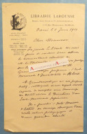 ● L.A.S 1911 Georges MOREAU Co-fondateur LAROUSSE Encyclopédie - Grandmontagne BLOIS - Né Villiers-Saint-Benoît Lettre - Historische Personen