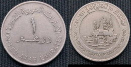 United Arab Emirates -1 Dirham -1987-The 25th Anniversary Of The First Offshore Oil Shipment From Abu Dhabi Emir - KM 11 - Verenigde Arabische Emiraten