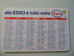 Calendario Tascabile Pubblicitario "Stazione Di Servizio ESSO Cav. Uff. PASQUALE DE AMICIS AGROPOLI ( Salerno ) 1964" - Petit Format : 1961-70