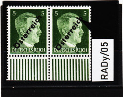 RADy/05 ÖSTERREICH 1945 Michl 660 PLATTENFEHLER  Langes " H "  Im PAAR Mit Vergleichsstück**postfrisch SIEHE ABBILDUNG - Variétés & Curiosités