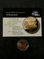 STATE QUARTER DOLLAR 2003 D ARKANSAS / CUPRONICKEL DORURE OR 24 CARATS / USA - 1999-2009: State Quarters