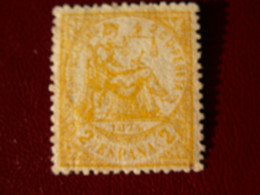 1 è République  // ESPAGNE  --1874   Allégorie De La Justice  2 C Jaune - Cote 27  Euro - Sup - Nuovi