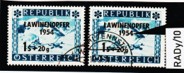 RADy/10 ÖSTERREICH 1954 Michl 998 IV PLATTENFEHLER "4" Gebrochen Mit Vergleichsstück ** Postfrisch G - Abarten & Kuriositäten