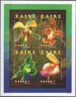 Zaire - BL73 - Orchidées - 1996 - MNH - Nuovi