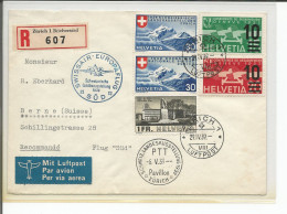 Lettre Aviation Recommandée 607, Swissair - Europaflug Süd 29.4.1939 (Expo Pavillon Zürich 6.5.1939) - Otros & Sin Clasificación