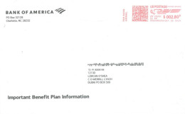 UNITED STATES  - 2023, POSTAL FRANKING MACHINE COVER TO DUBAI. - Brieven En Documenten