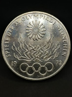 10 DEUTSCHE MARK ARGENT 1972 G KARLSRUHE JO DE MUNICH FLAMME ALLEMAGNE / GERMANY SILVER - 10 Marchi