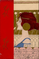 Kirchner, Raphael Jugendstil Dame Mit Kopfschmuck 1902 I-II Art Nouveau - Kirchner, Raphael