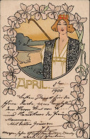 Jugendstil April II (Eckbug) Art Nouveau - Sonstige & Ohne Zuordnung