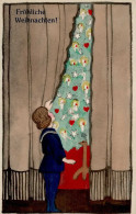 Jugendstil Frohe Weihnachten Künstlerkarte Verlag H. Christ, Vienne I-II Noel Art Nouveau - Other & Unclassified