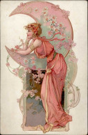 Jugendstil Mond I-II Art Nouveau - Andere & Zonder Classificatie