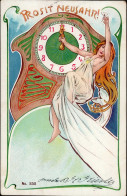 Jugendstil Neujahr I-II Art Nouveau Bonne Annee - Other & Unclassified