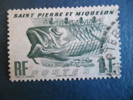 SPM 1947 Y/T 331 " Morue " Oblitéré Cote 1€25 - Used Stamps