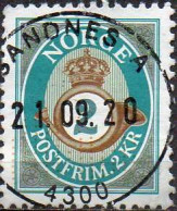 NORWAY 2001 Posthorn. 2Kr Blue - Gebruikt