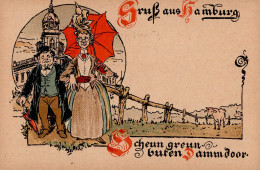 Christiansen, Hans Karte Aus Der Selten Serie Hamborger Postkorten Von 1894 I-II - Christiansen
