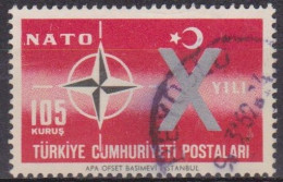 1962 - TURQUIE - 10° Anniversaire De L'OTAN - N° 1615 - Usati