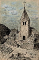 Handgemalt Bergkirche Sign. Ramtow, Hans Groß Chelm 1902 I-II Peint à La Main - Otros & Sin Clasificación