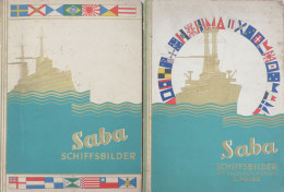 Sammelbild-Album Lot Mit 2 Alben Saba Schiffsbilder 1930, Garbaty Cigarettenfabrik Berlin, Komplett II - Other & Unclassified