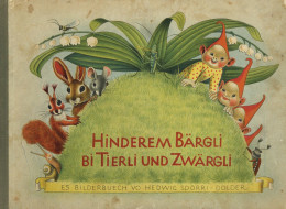 Kinderbuch Hinderem Bärgli Bi Tierli Und Zwärgli Von Spörri-Dolder, Hedwig 1947, Verlag Der Wolfbergdrucke Zürich, 16 S. - Spielzeug & Spiele