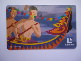 THAILAND  CARDS LENSO USED NUMBER 159/300-LONG BOAT RACING - Thaïland