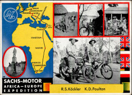 FAHRRAD - SACHS-MOTOR-EXPEDITION AFRIKA-EUROPA Mit FAHRRAD Und MOTORRAD I-II - Werbepostkarten