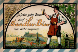 BIER - KULMBACH SANDLER-BIER Künstlerkarte Sign. A.Reich Etwas Vergilbt I-II - Reclame