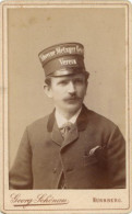 CDV Mitglied Des Schweine Metzger Gehilfen Verein Fotograf Schönau, Nürnberg Cochon - Photographs