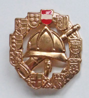 Feuerwehr Österreich Feuerwehrleistungsabzeichen In Gold 55mm Pompiers - Feuerwehr