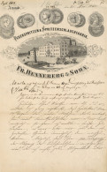 Industrie Arnstadt Schreiben Der Firma Henneberg Und Sohn Feuerspritzen Und Spritzenschlauchfabrik 1865 II - Industrie