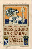 Landwirtschaft - GARTENBAU-AUSSTELLUNG CASSEL 1906 Offiz. Ausstellungskarte No. 1 Ecke Gestoßen I-II Paysans - Altri & Non Classificati