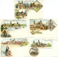 Ausstellung Berlin Gewerbeausstellung 1896 Lot Mit 5 Ansichtskarten I-II Expo - Exposiciones