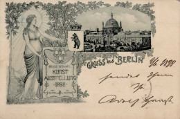 BERLIN - GROSSE BERLINER-KUNSTAUSSTELLUNG 1898 So-Karte Mit S-o V. 9.6.98 I - Exposiciones