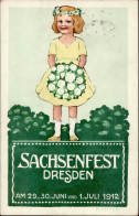 DRESDEN - SACHSENFEST DRESDEN 1912 Künstlerkarte Sign. R.Vetter I - Ausstellungen