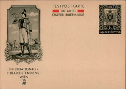 WIEN - GSK Festpostkarte 100 JAHRE ÖSTERR. BRIEFMARKE 1950 I - Tentoonstellingen
