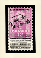 WIEN - TAG Der BRIEFMARKE 1937 GSK Mit S-o I - Exhibitions