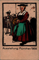 Ausstellung München 1908 Karte Nr. 21 I-II Expo - Tentoonstellingen