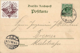 Kiel Ausstellung 1896 Mit Vignette Und So-Stempel I-II Expo - Ausstellungen