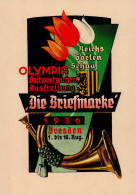 Anlass Dresden Olympia Postwertzeichen Ausstellung Die Briefmarke 1936 I-II Expo - Esposizioni