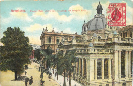 (B&P) Chine HONGKONG. Queen's Road Central And Bank 1914 - Chine (Hong Kong)