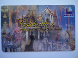 THAILAND  CARDS LENSO USED TEMPLE MONUMENTS CELEBRATION THAILAND 102/500 - Thaïland